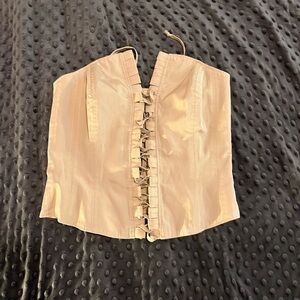 VINTAGE Beige Lace-Up Corset